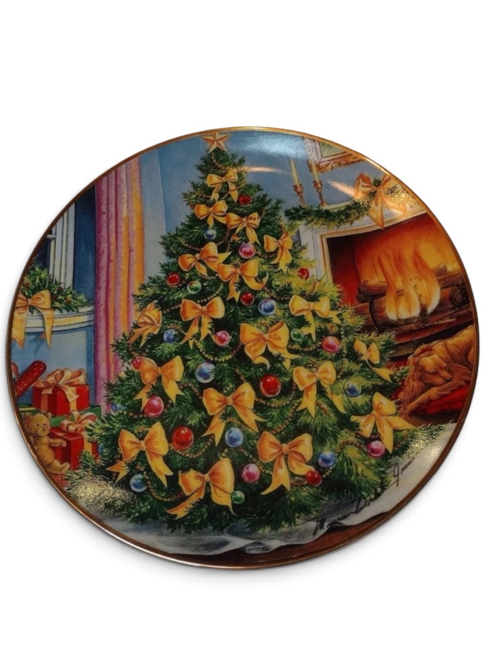 Franklin Mint Holiday Homecoming Limited Edition Fine Porcelain Plate